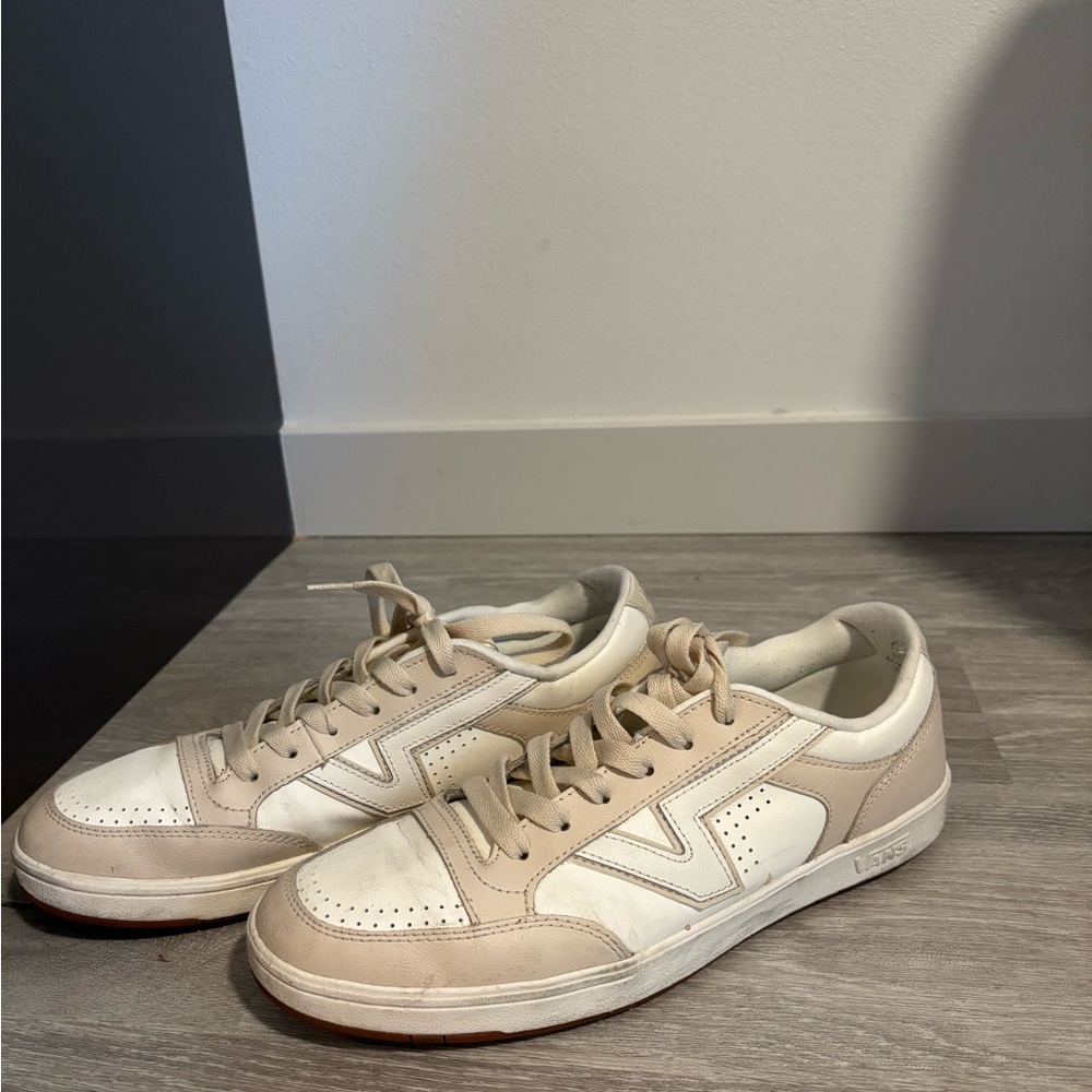 Vans Beige and White Men's Sneakers